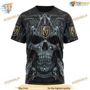 Custom Design With Skull Art NHL Vegas Golden Knights Hoodie 3D Shirt 3