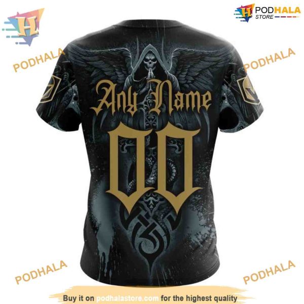 Custom Design With Skull Art NHL Vegas Golden Knights Hoodie 3D Shirt