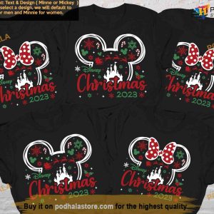 Custom Disney Christmas 2023 Shirt, Christmas Vacation Shirt, Disney Christmas Shirt Family