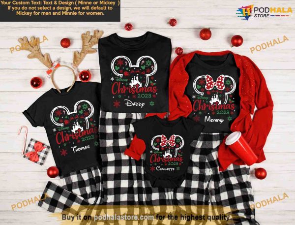 Custom Disney Christmas 2023 Shirt, Christmas Vacation Shirt, Disney Christmas Shirt Family