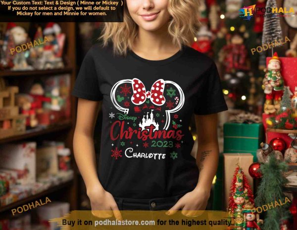 Custom Disney Christmas 2023 Shirt, Christmas Vacation Shirt, Disney Christmas Shirt Family