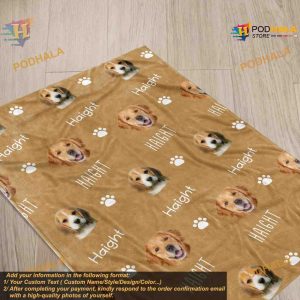 Custom Dog Photo Blanket with Name Pet Blanket Dog Dad Gifts 4