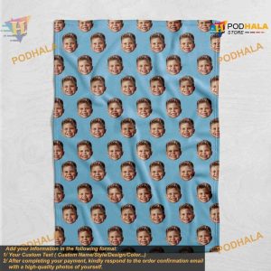 Custom Face Blanket Best Holiday and Personalized Photo Family Birthday Gift 3