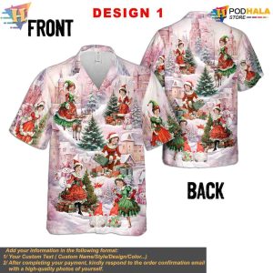 Custom Face Christmas Hawaiian Elf Shirt Funny Personalized Xmas Hawaiian 3