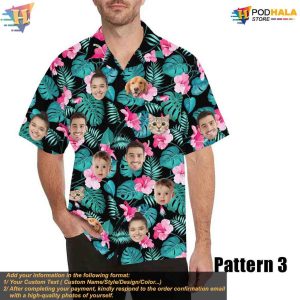 Custom Face Hawaiian Shirt Personalized with Any Image Mens Button Down Gift 5