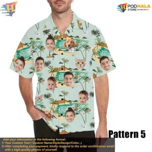 Custom Face Hawaiian Shirt Personalized with Any Image Mens Button Down Gift 7
