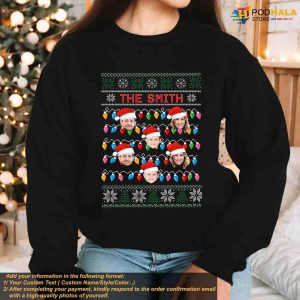 Custom Family Christmas LED Face Sweatshirt Funny Xmas Gift Idea 4