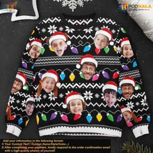 Custom Family Photo Christmas Sweater Personalized Ugly Xmas Fun 2