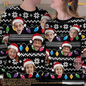 Custom Family Photo Christmas Sweater Personalized Ugly Xmas Fun 4