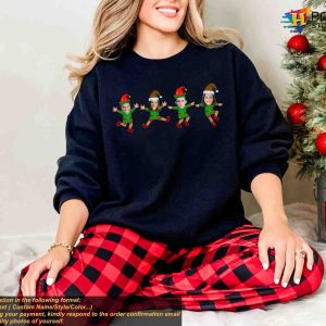 Custom Family Xmas LED Face Sweatshirt Personalized Ugly Christmas Gift 2