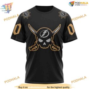 Custom Gasparilla Kits Black NHL Tampa Bay Lightning Hoodie 3D 3