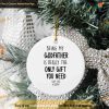 Custom Godfather Christmas Ornament, Personalized Guardian Gift