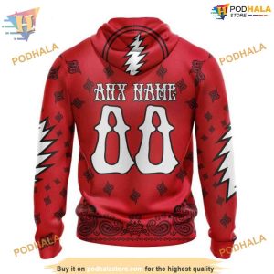 Custom Grateful Dead Design NHL Carolina Hurricanes Hoodie 3D Sweatshirt 2