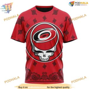 Custom Grateful Dead Design NHL Carolina Hurricanes Hoodie 3D Sweatshirt 3