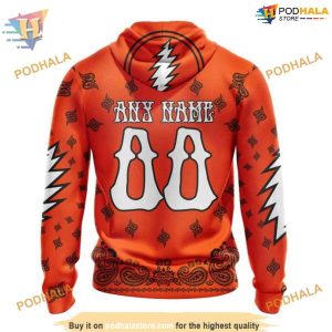 Custom Grateful Dead Design NHL Philadelphia Flyers Hoodie 3D 2
