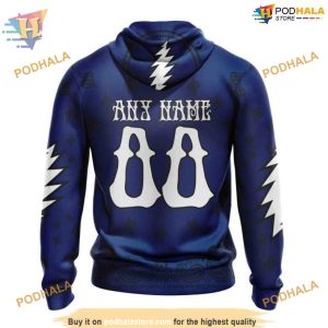 Custom Grateful Dead Design NHL Tampa Bay Lightning Hoodie 3D 2