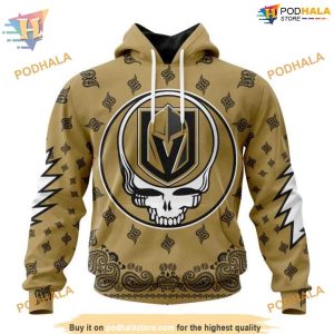Custom Grateful Dead Design NHL Vegas Golden Knights Hoodie 3D Shirt 1