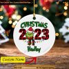Custom Grinch Hand Family, Funny Merry Grinchmas Tree Ornaments