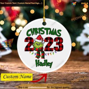 Custom Grinch Hand Family, Funny Merry Grinchmas Tree Ornaments