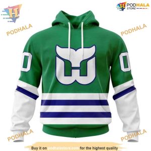 Custom Hartford Whalers 2023 Kits NHL Carolina Hurricanes Hoodie 3D 1
