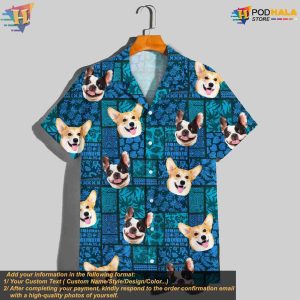 Custom Hawaiian Shirt With Dog Face Flamingo Pattern Personalized Shirt 5
