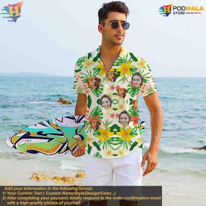 Custom Hawaiian Shirt with Face Personalized Bachelor Party Dog Shirt for Summer 4