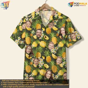 Custom Hawaiian Shirt with Face Personalized Bachelor Party Flamingo Shirt 2