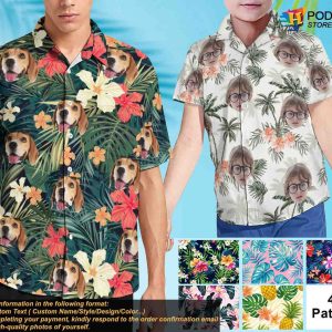 Custom Hawaiian Shirts for Men Women, Personalized Tropical Pattern Party Shirt