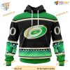 Custom Hockey Celebrate St Patrick's Day NHL Carolina Hurricanes 3D Hoodie Sweatshirt