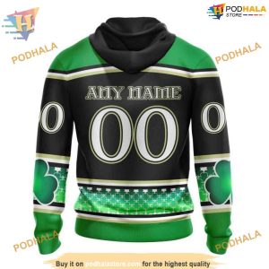 Custom Hockey Celebrate St Patrick's Day NHL Carolina Hurricanes 3D Hoodie Sweatshirt 2