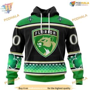 Custom Hockey Celebrate St Patrick's Day NHL Florida Panthers Hoodie 3D 1