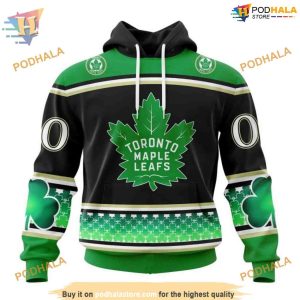 Custom Hockey Celebrate St Patrick's Day NHL Toronto Maple Leafs Hoodie 3D