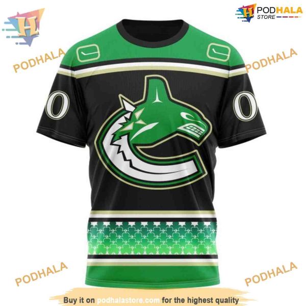 Custom Hockey Celebrate St Patrick’s Day NHL Vancouver Canucks Hoodie 3D