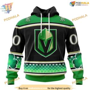 Custom Hockey Celebrate St Patrick's Day NHL Vegas Golden Knights Hoodie 3D 1