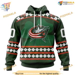Custom Hockey Celebrate St Patricks Day NHL Columbus Blue Jackets Hoodie 3D 1