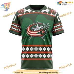 Custom Hockey Celebrate St Patricks Day NHL Columbus Blue Jackets Hoodie 3D 3