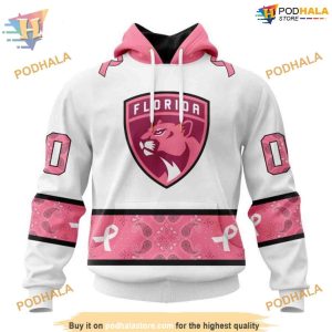 Custom IN OCTOBER WE WEAR PINK BREAST CANCER NHL Florida Panthers Hoodie 3D
