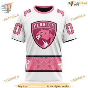 Custom IN OCTOBER WE WEAR PINK BREAST CANCER NHL Florida Panthers Hoodie 3D 3