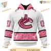 Custom IN OCTOBER WE WEAR PINK BREAST CANCER NHL Vancouver Canucks Hoodie 3D
