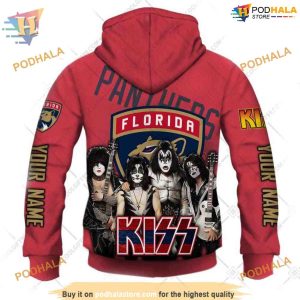 Custom Kiss Band Style NHL Florida Panthers Hoodie 3D Sweatshirt 3