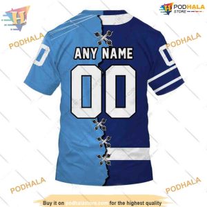 Custom Mix CFL Toronto Argonauts Jersey Style 3D NHL Toronto Maple Leafs Hoodie 4