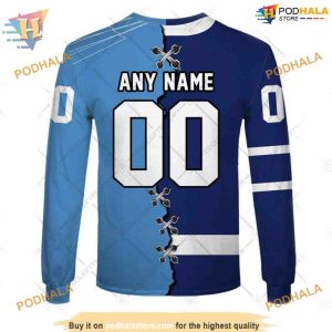 Custom Mix CFL Toronto Argonauts Jersey Style NHL Toronto Maple Leafs Hoodie 3D 4
