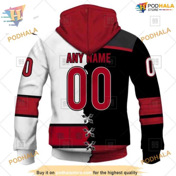 Custom Mix Jersey 2023 Style NHL Carolina Hurricanes Hoodie 3D Sweatshirt