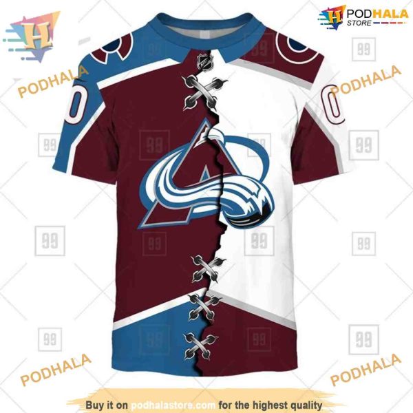 Custom Mix Jersey 2023 Style NHL Colorado Avalanche Hoodie 3D Sweatshirt