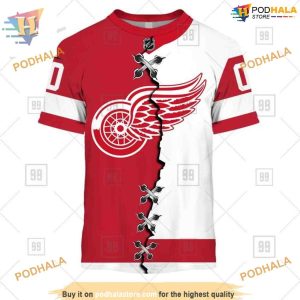 Custom Mix Jersey 2023 Style NHL Detroit Red Wings Hoodie 3D 2