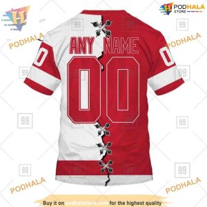 Custom Mix Jersey 2023 Style NHL Detroit Red Wings Hoodie 3D 4