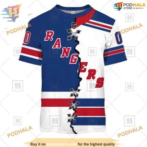 Custom Mix Jersey 2023 Style NHL New York Rangers Hoodie 3D 2