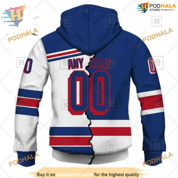 Custom Mix Jersey 2023 Style NHL New York Rangers Hoodie 3D