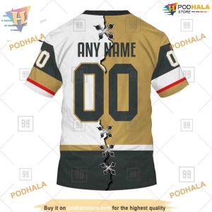 Custom Mix Jersey 2023 Style NHL Vegas Golden Knights Hoodie 3D Shirt 4