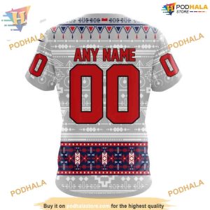 Custom NEWized Native Design NHL Columbus Blue Jackets Hoodie 3D 4